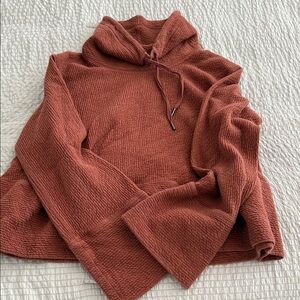 Lululemon Cozy Rust Hooded Sweater